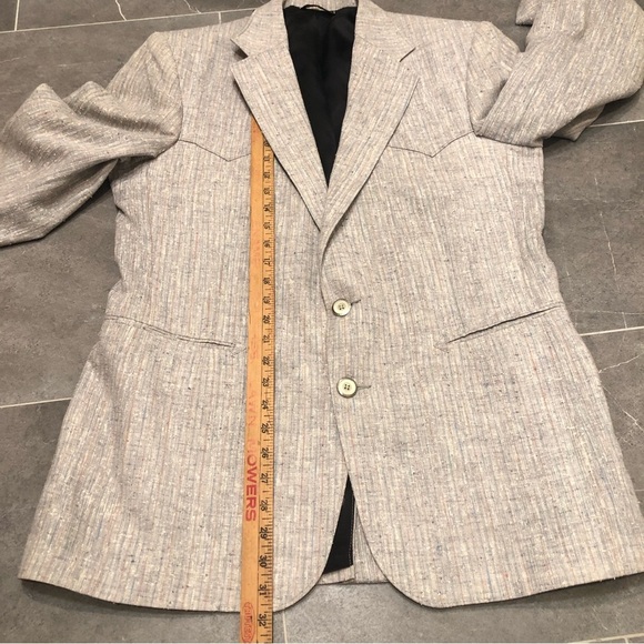 Pagano West gray western sport coat blazer suit cowboy vintage - Picture 7 of 11